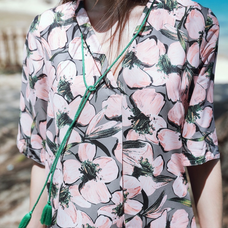 Pastoralen Stil Floral Print Halbe Ärmel Kleid | VoguesUs