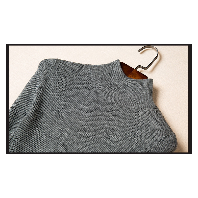 Long Sleeve High Neck Shirt Sweater | VoguesUs