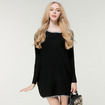 Simple Casual Round Neck Turtleneck Knit Dress