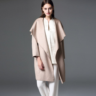 Simple Mode Faits À La Main Double Face Manteau Laine | VoguesUs