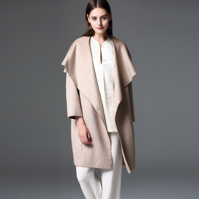 Simple Mode Faits À La Main Double Face Manteau Laine | VoguesUs