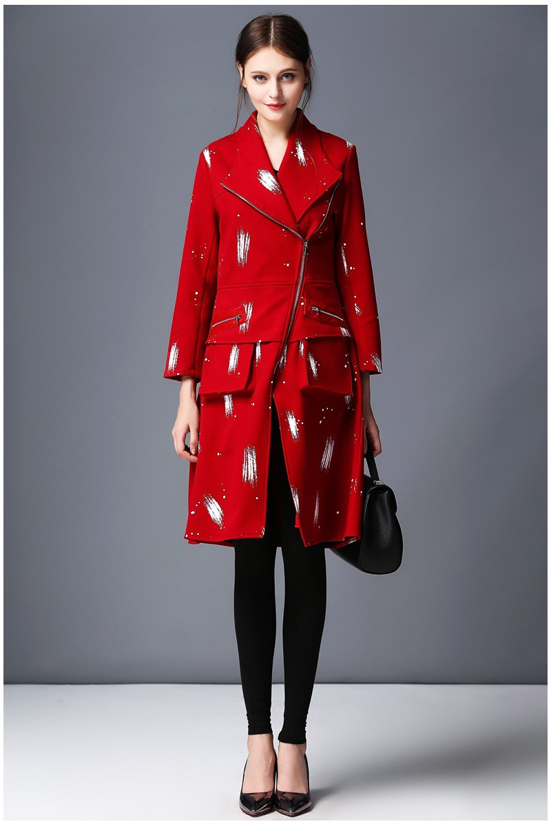 Personality Special Fashion Printing Dress Coat | VoguesUs
