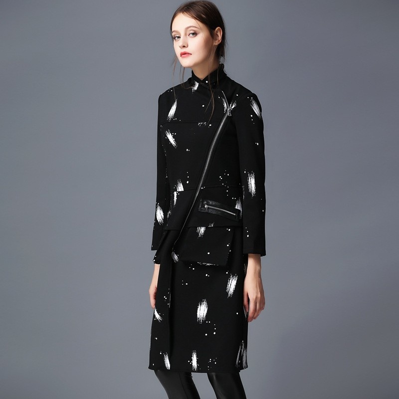 Personality Special Fashion Printing Dress Coat | VoguesUs