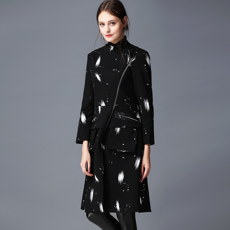 Personality Special Fashion Printing Dress Coat | VoguesUs