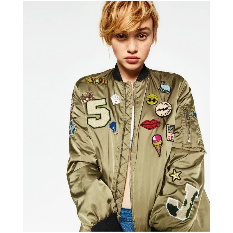 Interesante Parche De Tela De Moda De La Chaqueta De La Chaqueta De