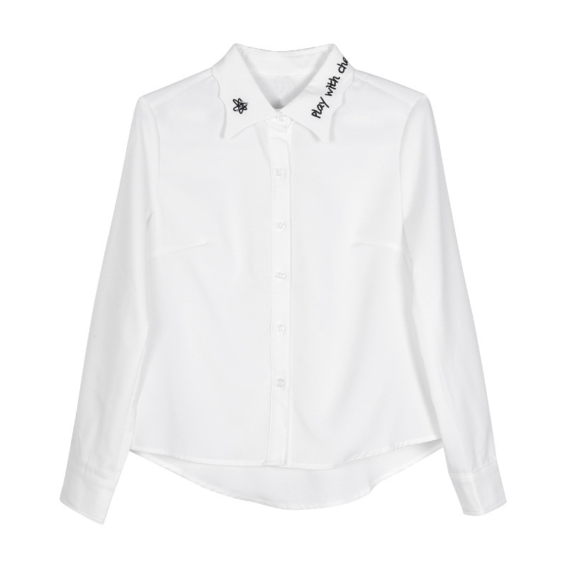 La Mujer De Blanco En La Solapa Solo Pecho Manga Larga Camiseta