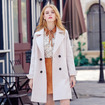 Classic Solid Color Lapel Double Breasted Trench Coat