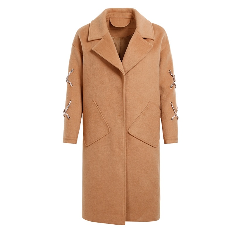 Camel Korean Version Of The Wool Woolen Single-Breasted