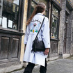 Simple Fashion Atmosphere Back Embroidery Trend Coat