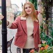 Treffer Die Farbe Des Lammes Haare Kurze Abschnitt Der Damen Wolle Jacke