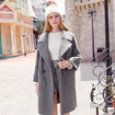 Solid Color Single Breasted Woolen Thick Woolen Coat