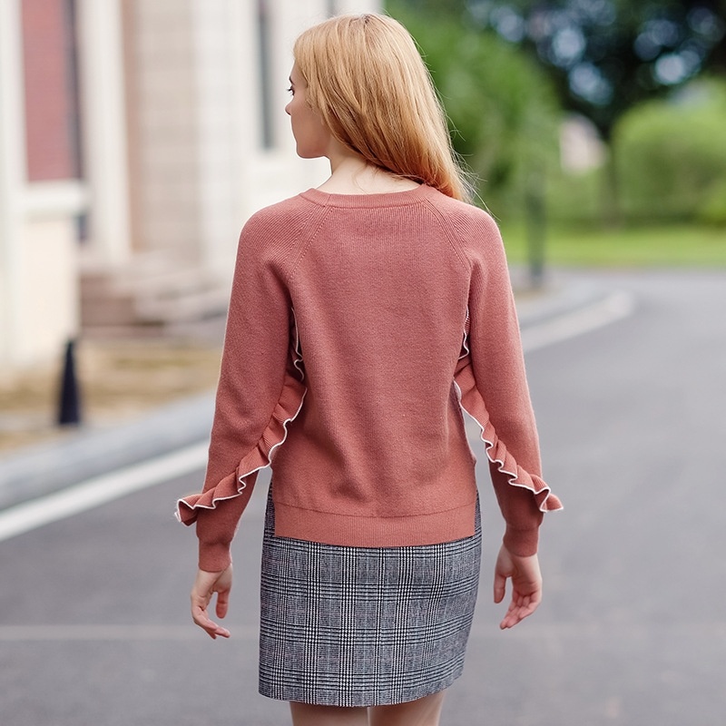 Zipper Splicing Lattice Was Thin And Woolen Woolen Skirts