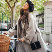 College Wind Sweet Horn Buttoned Coats