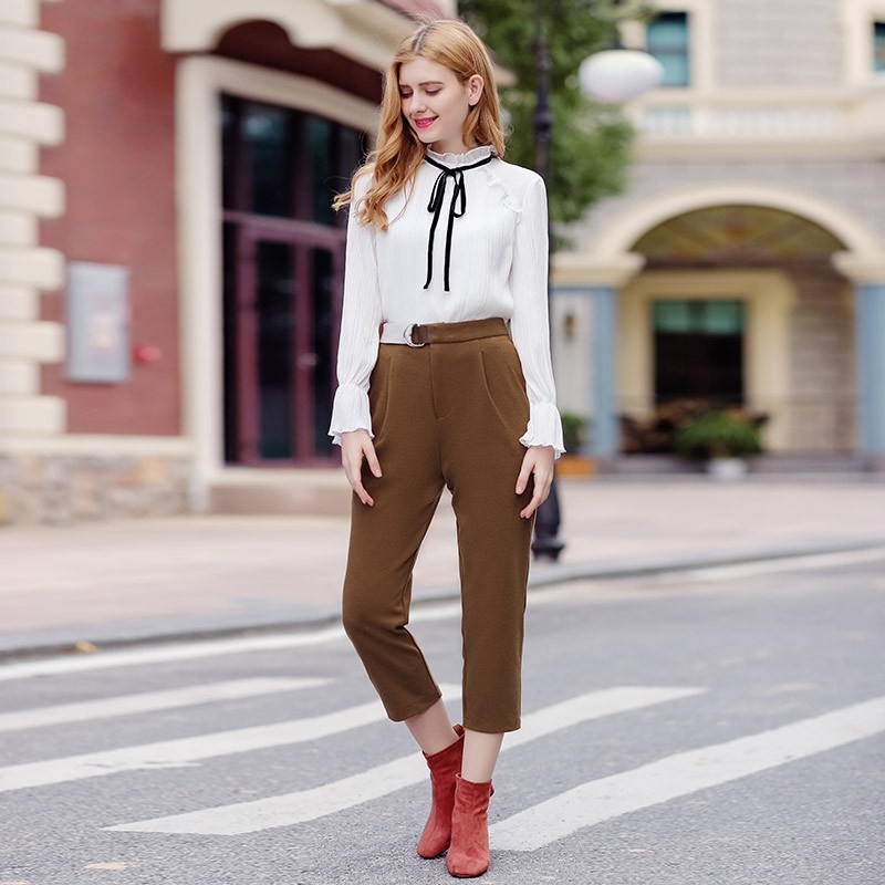 De Haute Taille Était Fine Boucle En Métal Sauvage, Décontracté Neuf Straight Jeans