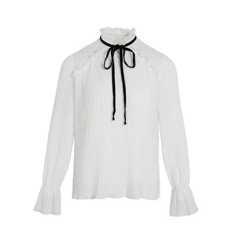 Bow Dentelle Collier De Dentelle De Couture Du Bas Doux Sauvage En Mousseline De Soie Chemise