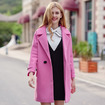 Solid Color Small Incense Warm Lapel Suit Wool Coat