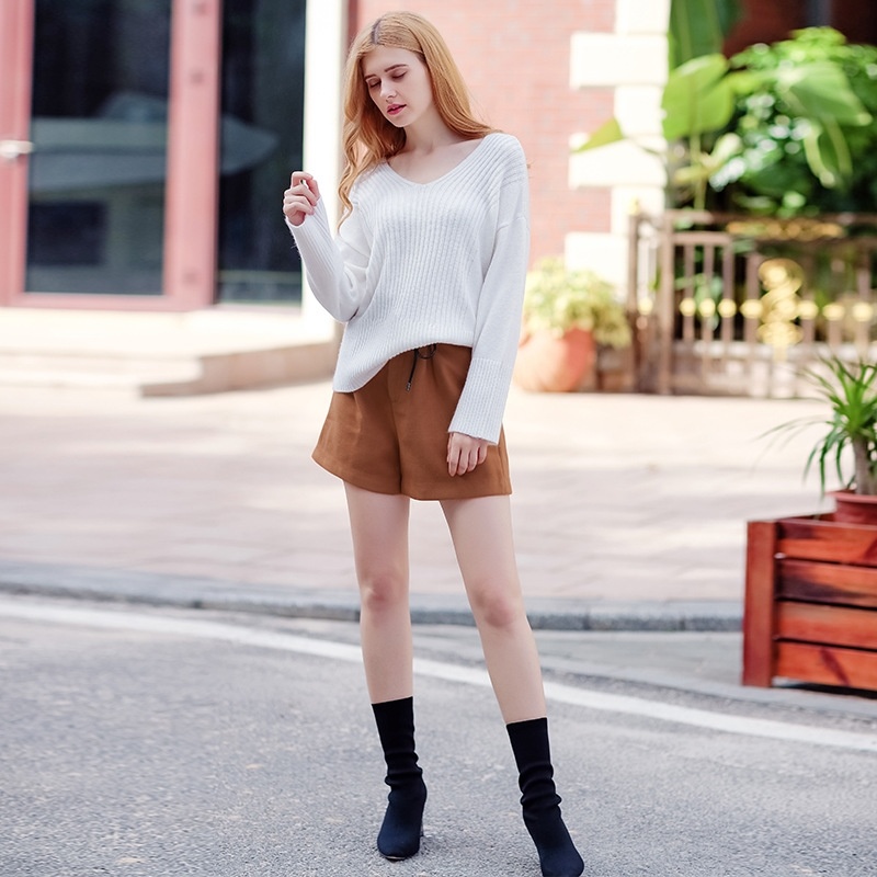 Pure Loose V Neck Was Thin Sweet Sweater Joker Sweater