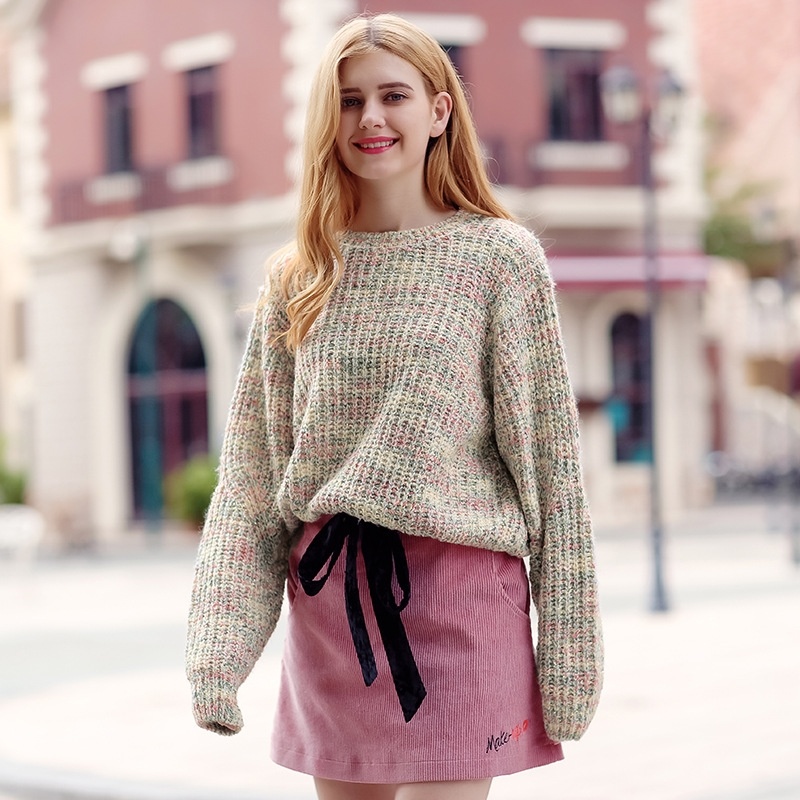 High-Waist Zipper Stitching Bottom Was Thin Corduroy Skirts