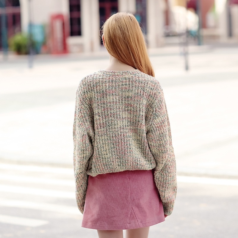 High-Waist Zipper Stitching Bottom Was Thin Corduroy Skirts