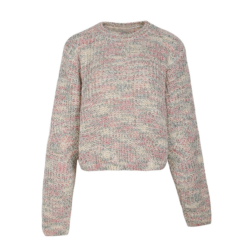Round Neck Hedging Lantern Sleeve Sweet Joker Sweater