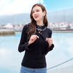 Contrast Color High Neck Bell Sleeve Knit Sweater