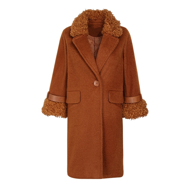 Unique À Poitrine Alba Cardigan Cravate Manteau En Laine Avec Poches À Rabat 