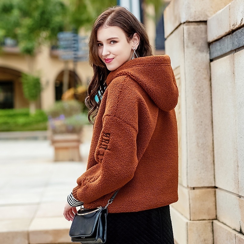 Striped Stitching Two Hood Short Sweater