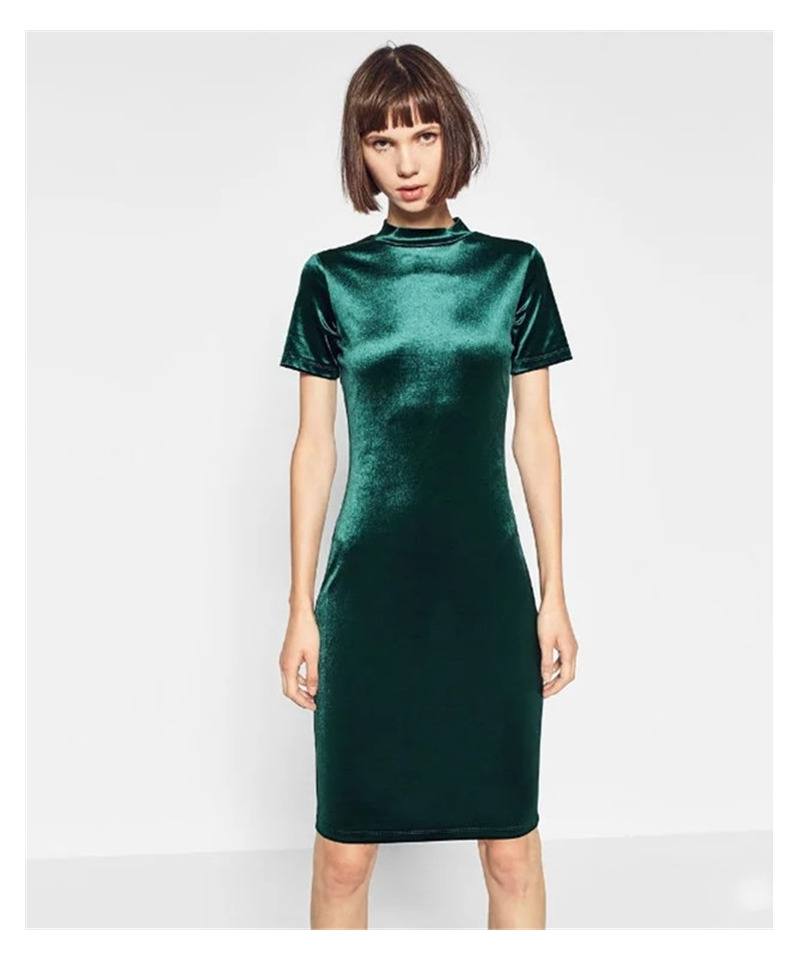 Aristocrático Slinky Terciopelo Cuerpo Vestido