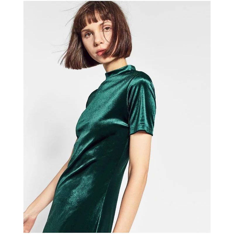 Aristocrático Slinky Terciopelo Cuerpo Vestido