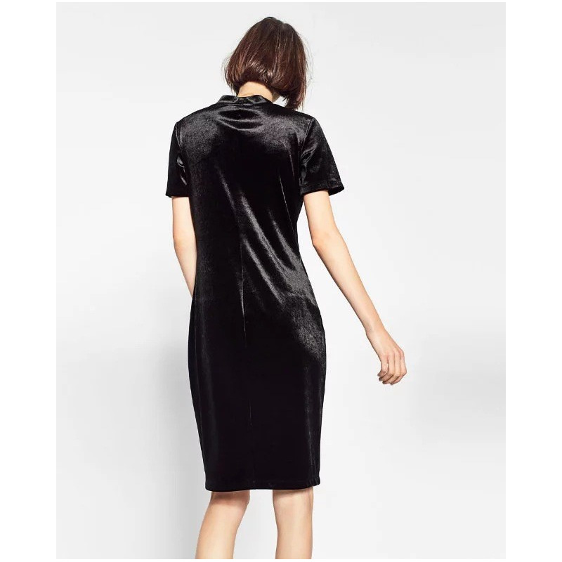 Aristocrático Slinky Terciopelo Cuerpo Vestido