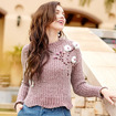 Wrapped in Pink Round Neck Long Sleeve Frill Bottom Sweater