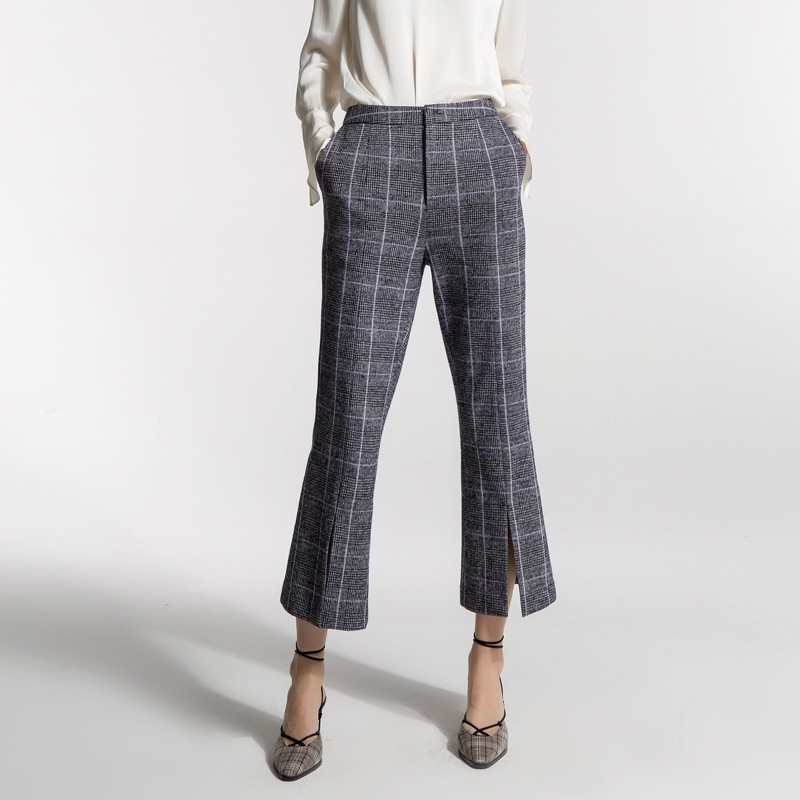 Vérifier Neuf Points De Split Taille Haute Bell-Bottoms