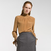 Beachten Spitze Langarm-Bluse Aus Seide