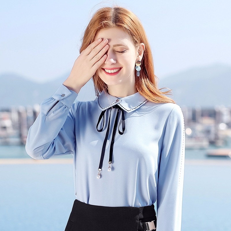Lapel Hit Color Zipper Casual Korean Shirt