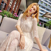 Round Neck Lace Skirt Dress