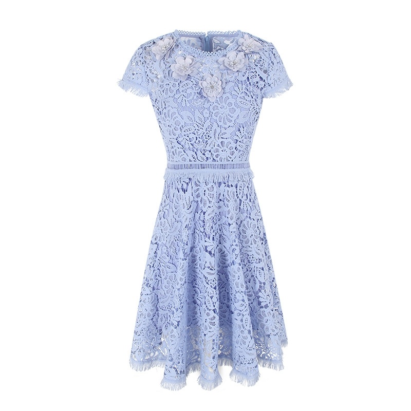 Round Neck Hollow A Dress Skirt Dress