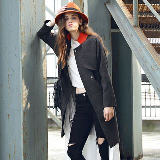 Fashion Hit The Color Simple And Elegant Wool Coat | VoguesUs