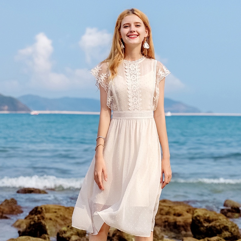Tour De Cou Solide Couture Un Mot En Mousseline De Soie Robe