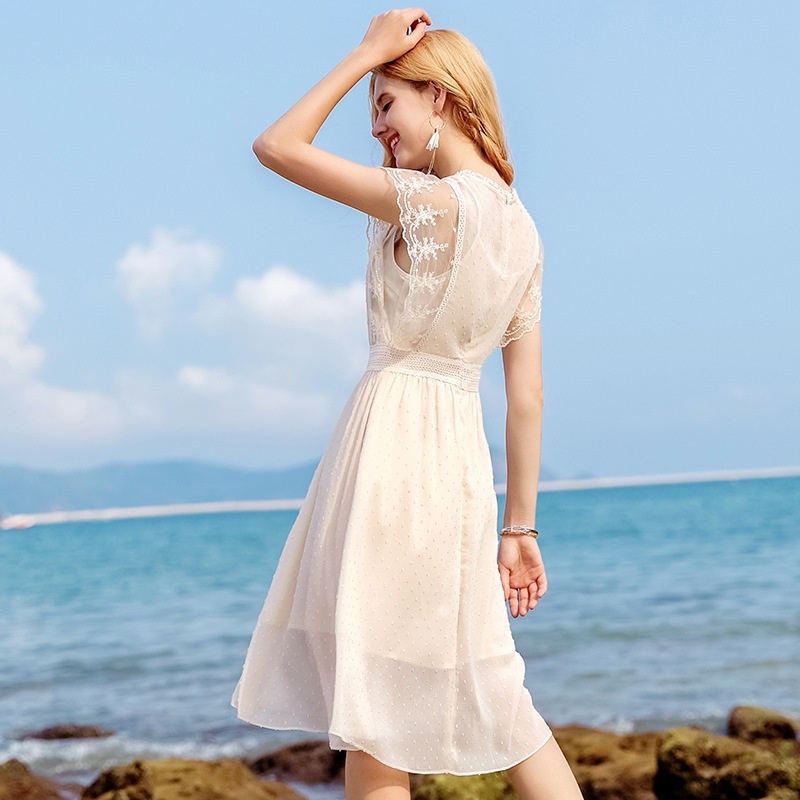 Tour De Cou Solide Couture Un Mot En Mousseline De Soie Robe