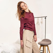 Trendy Fashion Simple Design Wind Solid Color Shirt