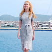 Hollow Package Hip Fish Tail Lace Dress