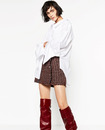 De La Mode Casual Simple Flûte Manches Chemise Blanche