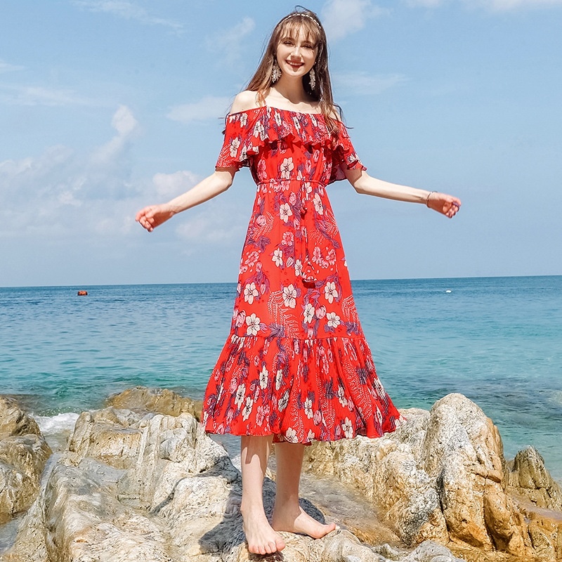 Sangle De Cou Imprimer Robe Chic Robe En Mousseline De Soie