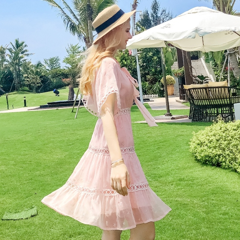 Chiffon-Chiffon-Kleid
