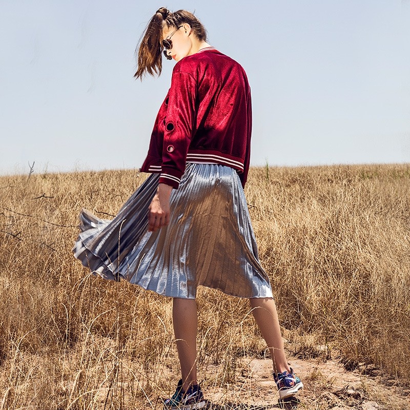 Tendance Creux De Velours Manches De Veste De Baseball | VoguesUs
