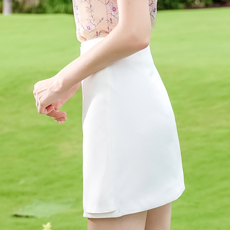 Solid A-line Skirt