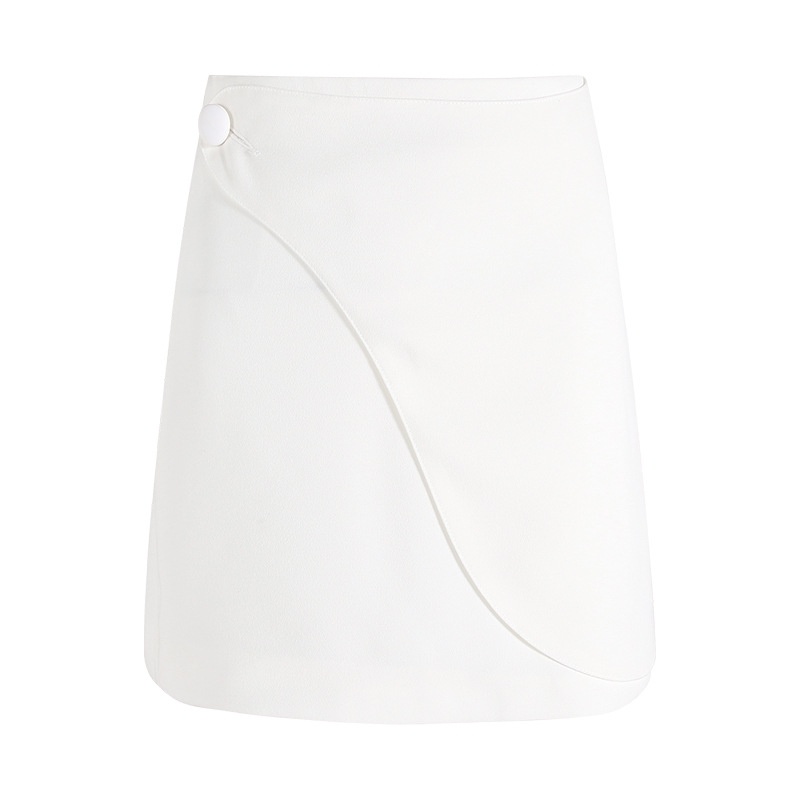 Solid A-line Skirt