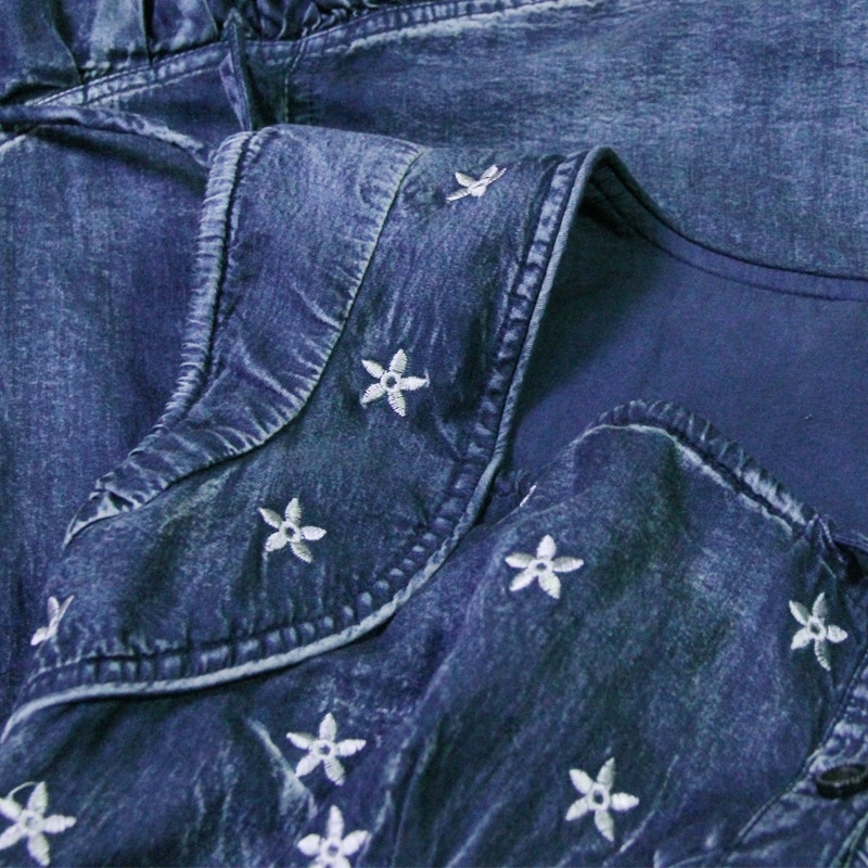 Cowboy Vintage Embroidered Frill Dress