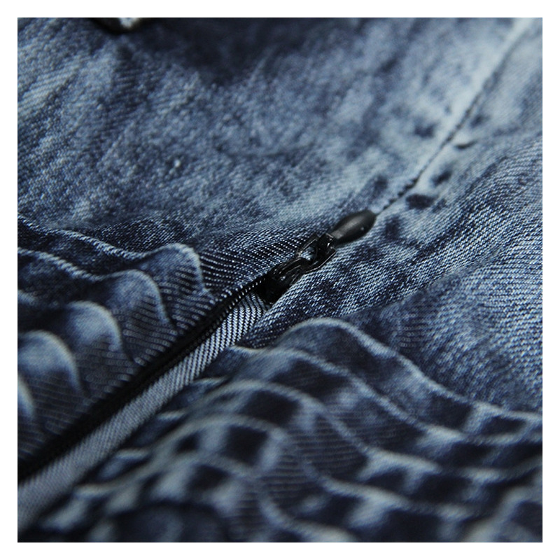 Vest Denim Retro Embroidery Dress