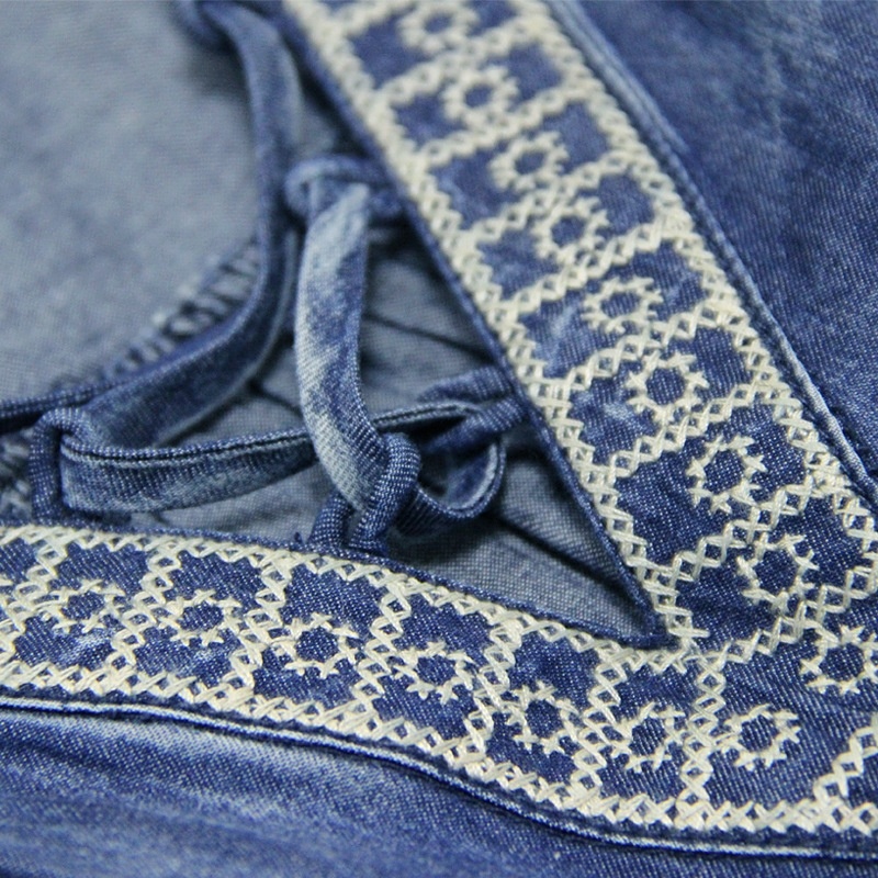 Cowboy Vintage Gland Manches Robe